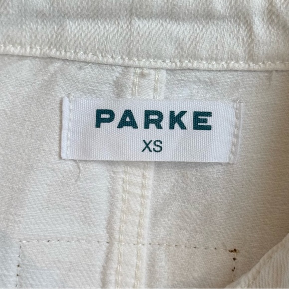 Parke Long Sleeve Denim Romper in White - Size XS - Picture 4 of 6